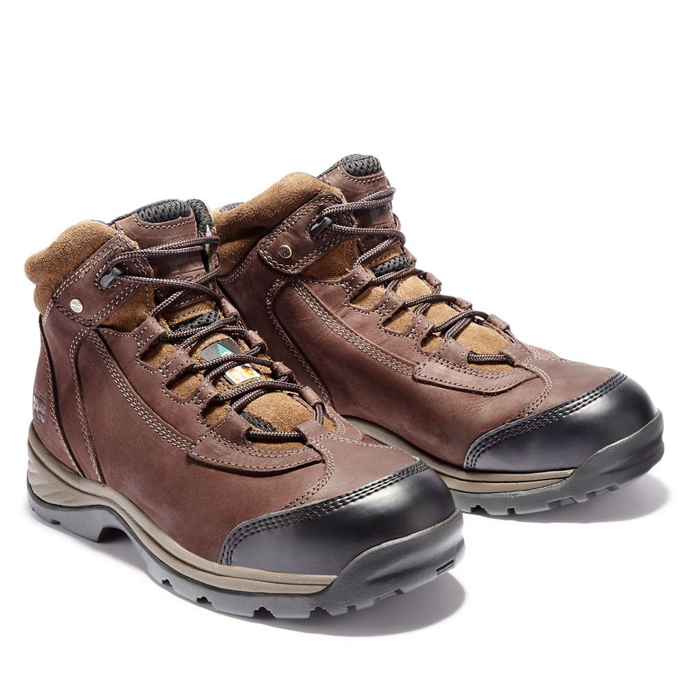 Timberland Mens Work Boots PRO® Ratchet Steel Toe - Brown/Black - India EY1367052